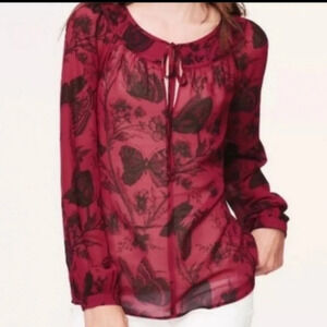 Loft Butterfly Floral Top